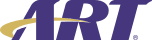 Logo with stylized letters 'ART' in blue and gold.